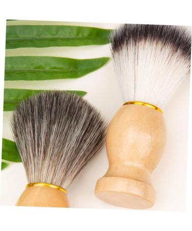 Frcolor Professional Wooden Razor Brush - 2-St Hair Cutting & Shaving Brush for Men | Hair Removal & Cleaning Tool Gift - Buy Online on GoSupps.com