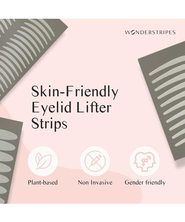 Wonderstripes Invisible Eyelid Tape - Skin-Friendly Eye Lift Strips for Droopy/Hooded Eyes - 64 Medium Silicone Strips (0.16 x 1.02 inch) - Buy Online on GoSupps.com