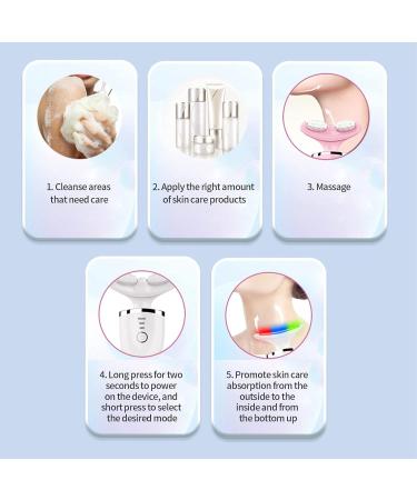 Neck Lifting Massager - Microcurrent Skin Tightening Device with Heating & Colorful Light | International Shipping - Buy Online on GoSupps.com