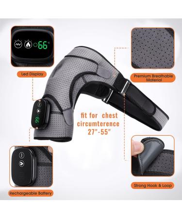 Buy Cordless Electric Shoulder Heating Pad Massager | Heated Wraps for Pain Relief | International Shipping - Buy Online on GoSupps.com