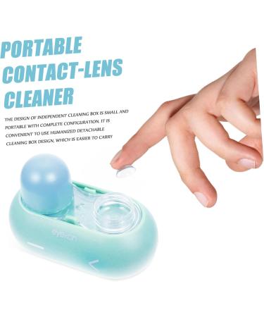 ABOOFAN Contact Lens Cleaning Container Set - Portable PVC Holder for Electrical Lenses - Cute Blue Travel Case (8x6x4cm) - Buy Online on GoSupps.com