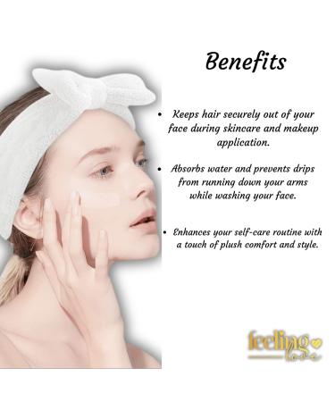 Feeling Love Plush Beauty Essentials Set - Luxurious Face Washing Wristband & Hairband for Comfort & Convenience - Buy Online on GoSupps.com