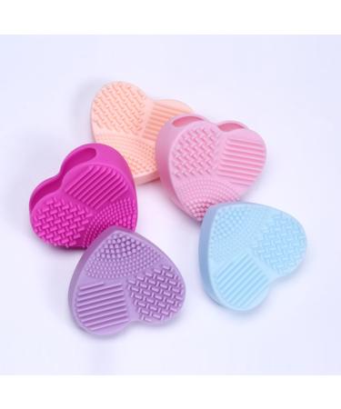 POPETPOP Makeup Brush Cleaning Mat - Pink - 8x8.5cm - Effective Brush Washing Tool for Flawless Makeup - Buy Online on GoSupps.com