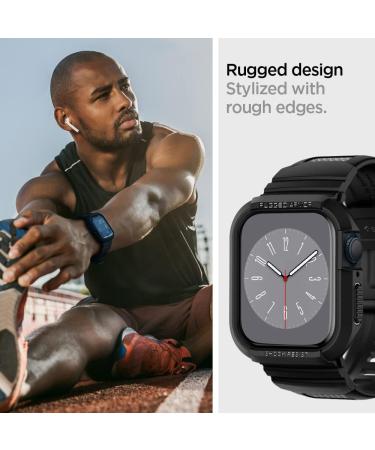 Spigen Rugged Armor Pro Compatible with Apple Watch Case with Band Series 8/7 (45mm) and Series SE2/6/SE/5/4 (44mm) - Black - Buy Online on GoSupps.com
