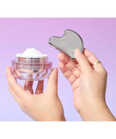 TONYMOLY Collagen Peptide V Fit Gua Sha Cream - Anti-Aging Face Cream with Built-In Gua Sha Tool | Reduces Fine Lines & Enhances Skin Glow - 50ml - Buy Online on GoSupps.com