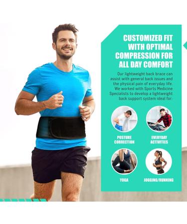 AllyFlex Sports Back Brace for Lower Back Pain - Adjustable Slim Fit Lumbar Support Belt with 3D Pads | Breathable Back Support Belts - Medium (Pack of 1) - Buy Online on GoSupps.com