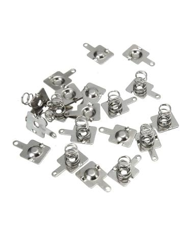 10 Pairs Silver Battery Spring Contact Plate Replacement 14.5 * 9mm for AA AAA Batteries