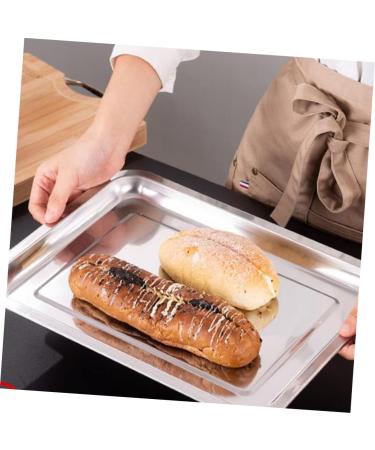Alipis Dessert Serving Tray Food Server Tray Breakfast Tray Tea Cup Tray Tea Tray Japanese-Style Silver 36*27CM - Buy Online on GoSupps.com