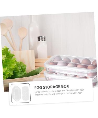 GLEAVI 2pcs Box Refrigerator Fridge Egg Dispenser Fresh-keeping Egg Bag Egg Box Shipping Box Multi-layer Whitex2pcs 27.5x13cmx2pcs - Buy Online on GoSupps.com