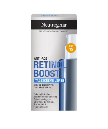 Neutrogena Retinol Boost Daily cream with SPF 15 (50 ml) protective moisture cream with pure retinol & sun protection factor 15 anti-aging face cream combats visible signs of skin aging 1 g (1 Pack) day cream - Buy Online on GoSupps.com