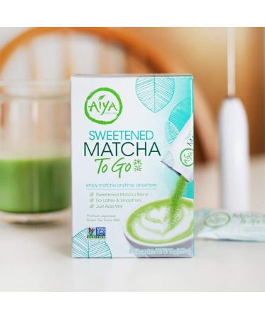 Aiya Sweetened Matcha To Go 96g (0.42 oz) - Pack of 8 - Buy Online on GoSupps.com