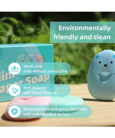 BAIKAFU 9 Boxes (450 Sheets) Paper Soap Sheets for Hand Washing - Portable & Disposable Travel Soap for Camping, Hiking & Outdoor Activities - Buy Online on GoSupps.com