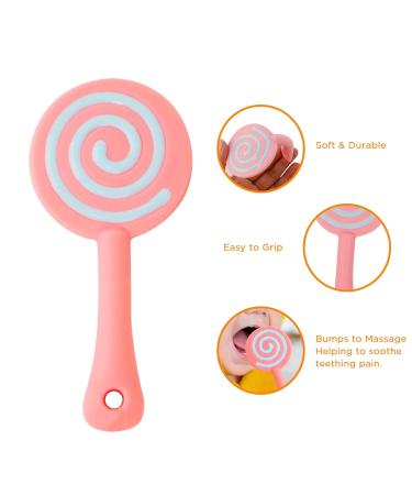 Silicone Baby Teething Toys 2Pack for 0-12 Months | Non-Toxic Teether for Babies - Buy Online on GoSupps.com