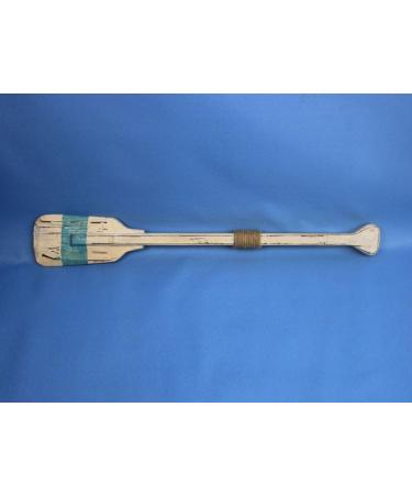 Hampton Nautical Light Blue Oar 24 Herring Cove Squared w/Hooks - Wooden Rowing Decorative Oar - Buy Online on GoSupps.com