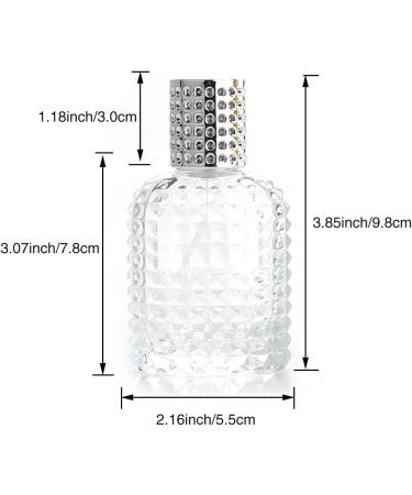 Enslz Perfume Fragrance Cologne Atomizer Empty Refillable Glass Bottle Fine Mist Silver Sprayer 50ml (Silver) - Buy Online on GoSupps.com