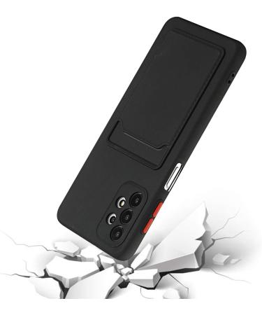 Buy Tivenfezk Nadoli Silicone Case for Samsung Galaxy A33 5G - Ultra Thin Shockproof & Scratch-Resistant TPU Wallet Cover with Credit Card Holder - Black - Buy Online on GoSupps.com