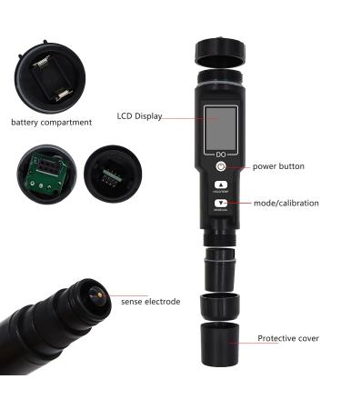Professional Digital Dissolved Oxygen Measurement Device | Pencil Type Test with Removable Probe & Backlight for Aquarium Experiments | Accurate & Easy-to-Use Sensor - Buy Online on GoSupps.com