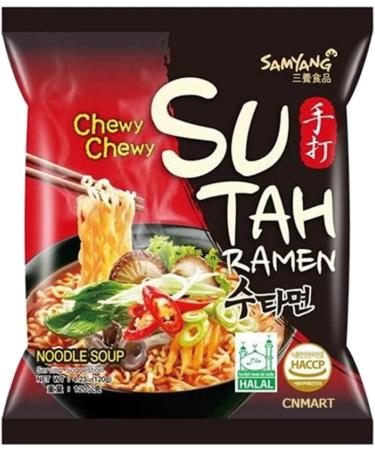 CNMART Samyang Sutah Ramen Hot and Spicy Beef Flavour Instant Noodles Halal 120g (Pack of 5) - Buy Online on GoSupps.com