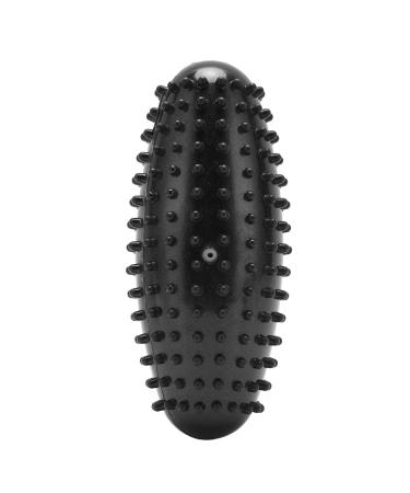 Massage ball durable odorless PVC muscle relief portable multifunctional foot massage roller for plantar fasciitis in the back (black)