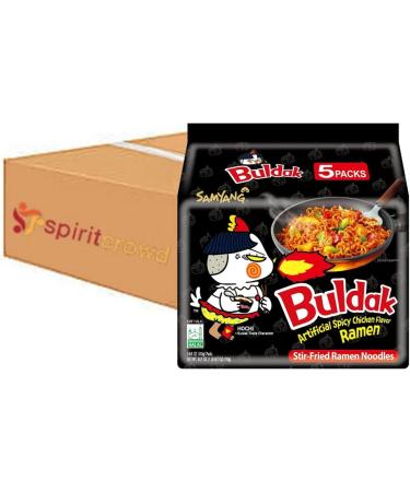 SPIRITCROWD Samyang Noodle Buldak Hot Chicken Flavour Korean Style Instant Ramen Spicy Challenge Halal 140g (Pack of 5) - Buy Online on GoSupps.com