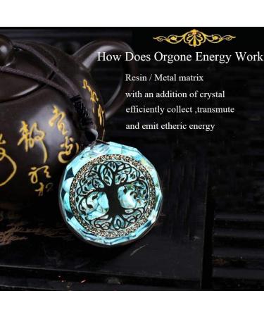 Tree of Life Orgonite Energy Pendant Reiki Chakra Necklace Stone chakra stone - Buy Online on GoSupps.com