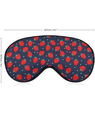 Ripe Strawberries Sleep Mask for Women - Adjustable Eye Shades with Elastic Strap | Comfortable & Stylish Sleeping Cover - Buy Online on GoSupps.com