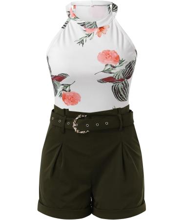 Womens 2 Piece Casual Matching Outfits Suits Trouser Suits Sleeveless Blazers Jacket Wide Leg Trouser Pants Suits Set 1014-sasnx-green#4 XL - Buy Online on GoSupps.com