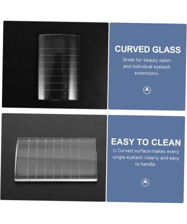 Support pour Extensions de Cils Verre Incurv Transparent 8x5 Cm Outil Professionnel Salon Beaut S paration Pr cise Individuelle - Buy Online on GoSupps.com