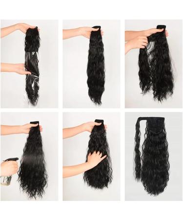 Ponytail Extension Ponytail Extensions for Women Long Curly Ponytail Natural hair extension Wrap on Clip Hair Blonde Black Horse Tail Synthetic Ponytail Hair Extension(Q19 16) 22INCHES Q19 16 - Buy Online on GoSupps.com