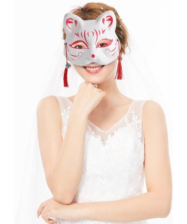 Runrotoo Children's Costumes | Sleek Animal Masks & Japanese Half Face Fox Cosplay for Parties | Perfect for Kids & Pets - Buy Online on GoSupps.com
