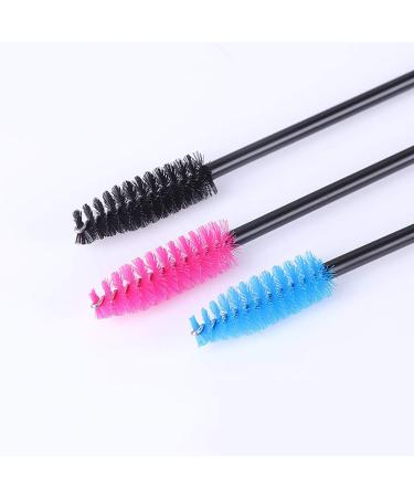 guohanfsh 50Pcs Eyelash Mascara Wands Disposable Makeup Brushes Eyebrow Applicator Cosmetic Tool Black + Rose Red - Buy Online on GoSupps.com