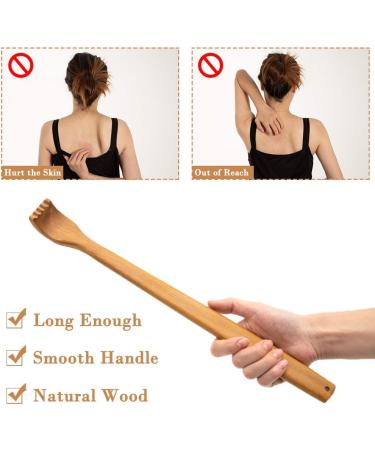 2-Piece Wood Back Scratchers - Long Handle for Itching Relief & Body Relaxation | Durable & Effective Itch Relief - Buy Online on GoSupps.com