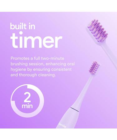 HISMILE Electric Toothbrush - Rechargeable 3 Modes Smart Timer & Soft Tapered Bristles - Purple | Shop Internationally - Buy Online on GoSupps.com