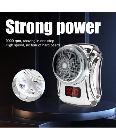 Electric Head Shaver for Bald Men - USB Rechargeable Razor with Digital Display | Mini Portable 3-Blade Travel Shaver (Blue - Buy Online on GoSupps.com