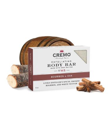 Cremo Exfoliating Body Bars (3-Pack) - Bourbon & Oak | Lava Rock & Shea Butter for Smooth Skin - Buy Online on GoSupps.com