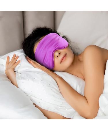 WLLHYF 3 Pack Silk Sleep Eye Mask for Women - Soft & Smooth, Adjustable, Blocking Out Light - Buy Online on GoSupps.com