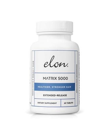 Elon Matrix 5000 Hair & Nail Vitamins (60 Day Supply) - Biotin 5000mcg Vitamins for Hair Growth w/Extended Release - Promotes Healthy & Strong Hair & Nails - Suitable for All Hair Types 60 Count (Pack of 1)