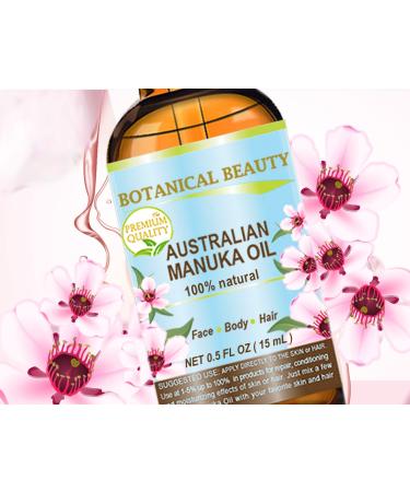 Buy 100% Pure Manuka Oil - Cold Pressed Virgin Carrier Oil for Skin Hair & Nails - 0.5 Fl. oz by Botanical Beauty - Buy Online on GoSupps.com