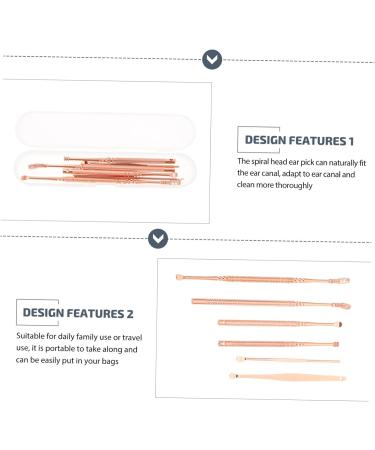 FRCOLOR Rose Gold Ear Cleaning Tool Spiral Scoops Earwax Digger and Easy-Clean Surface for Safe Ear Care - Buy Online on GoSupps.com