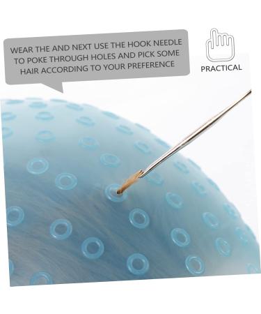 Housoutil 1 Set Hair Color Highlighter Cap Hair Bleach Bowls Crochet Hats Silicone Hair Coloring Hat Hair Coloring Kit Hair Coloring Caps Highlight Tipping Cap Stainless Steel Brighten Dye 22X16X1CM Blue - Buy Online on GoSupps.com