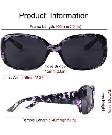 Hyyiyun Bifocal Sunglasses for Women 3 Pairs - UV Protection Reader Glasses (1.5x) - Purple & Black, Yellow & Black, Black - Buy Online on GoSupps.com
