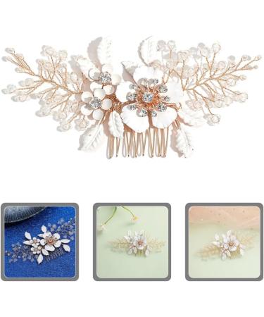 Beavorty Wedding Bride Hair Comb Bride Hair Accessories Wedding Hair Accessories Bridal Hair Accessories Flower Hair Side Comb Decorative Hair Comb Pearl Metal Manual Dinner Party White - Buy Online on GoSupps.com
