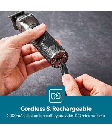 Geepas Hair Clipper Electric Stubble Beard Trimmer Hair Clipper Creates Fine Lines Contours - Cordless Electric Hair Clipper USB Rechargeable Battery LED Display 1.5/3/6/9 mm Guide Comb - Buy Online on GoSupps.com