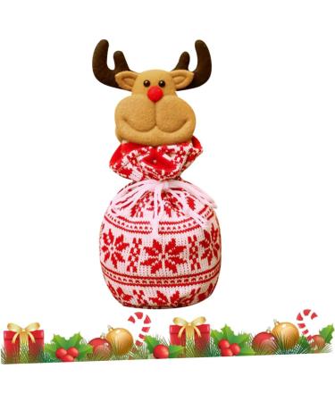 Healvian 1pc Decoration Christmas Cookie Party Table Adorable Xmas Pouches Knitted Ornament Holiday Candy - Buy Online on GoSupps.com