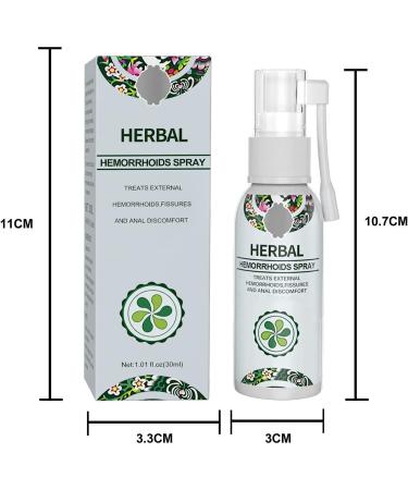 2Pcs Natural Herbal Hemorrhoids Treatment Spray for Fast Pain Relief - 30ml - Buy Online on GoSupps.com