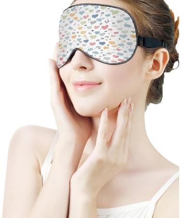 Premium Heart Design Light Blocking Sleep Mask - Adjustable Eye Cover for Ultimate Comfort - Buy Online on GoSupps.com
