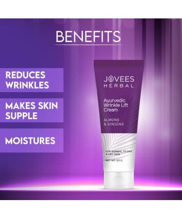 Jovees Almond & Ginseng Wrinkle Lift Cream 60g Anti-Aging Formula for Youthful Skin | International Shipping Available - Buy Online on GoSupps.com