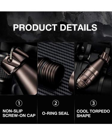 Waterproof Keychain Pill Case with Glass Breaker - EDC Gadget Storage for Travel & Outdoor Survival - Buy Online on GoSupps.com