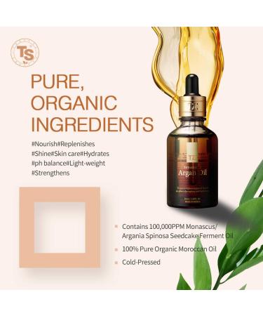 TZ Fermentation Argan Oil (1.69 Fl.Oz) - 100% Pure Organic Moroccan Oil for Skin, Hair, Nails & Face - Anti-Aging Moisturizer - Cold Pressed & Nutrient-Rich - Buy Online on GoSupps.com