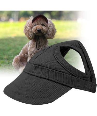 PSPSOP Eisable Dog Baseball Cap - Stylish Sun Protection Hat with Ear Holes (L-Black) for Outdoor Adventures - Buy Online on GoSupps.com